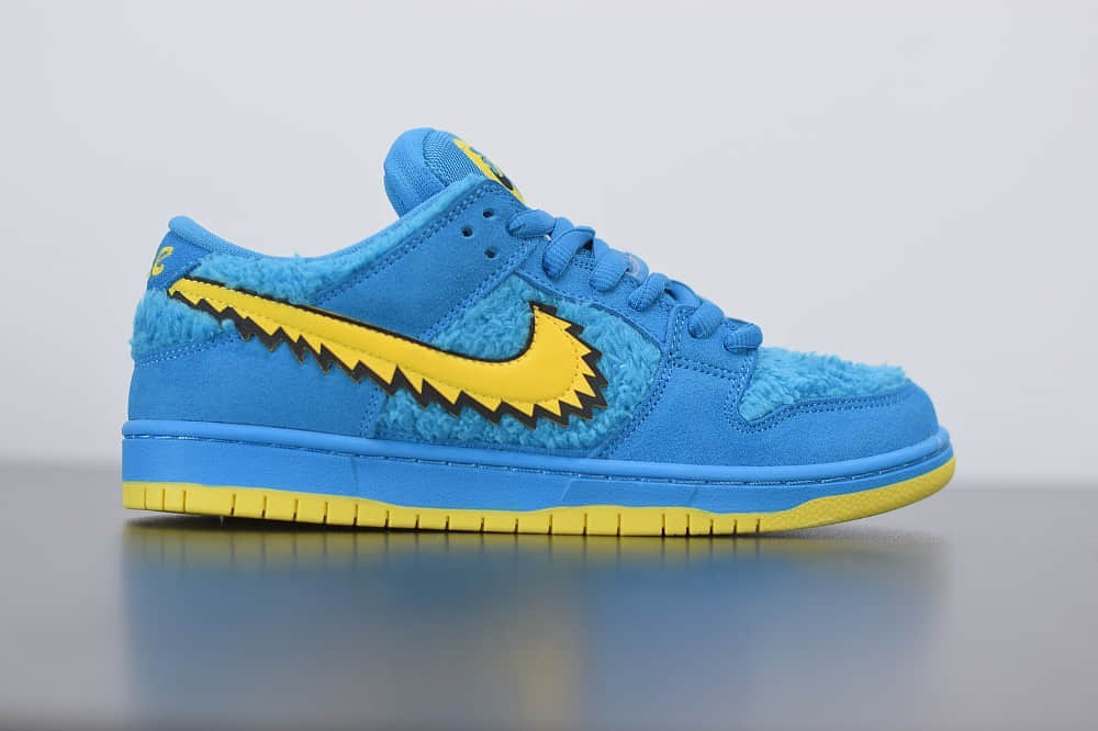 耐克NIKE SB DUNK LOW PRO QS蓝黄低帮跳舞小熊板鞋纯原版本 货号：CJ5378-400