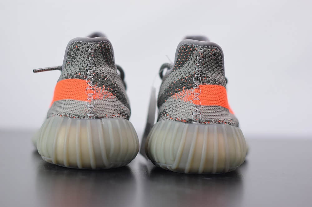 阿迪达斯ADIDAS YEZZY 350 V2灰橙爆米花休闲慢跑鞋纯原版本 货号：BB1826