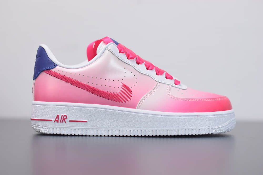 耐克Nike Air Force 1 “Kay Yow渐变白粉配色抗乳腺癌限定休闲板鞋纯原版本 货号： CT1092-100