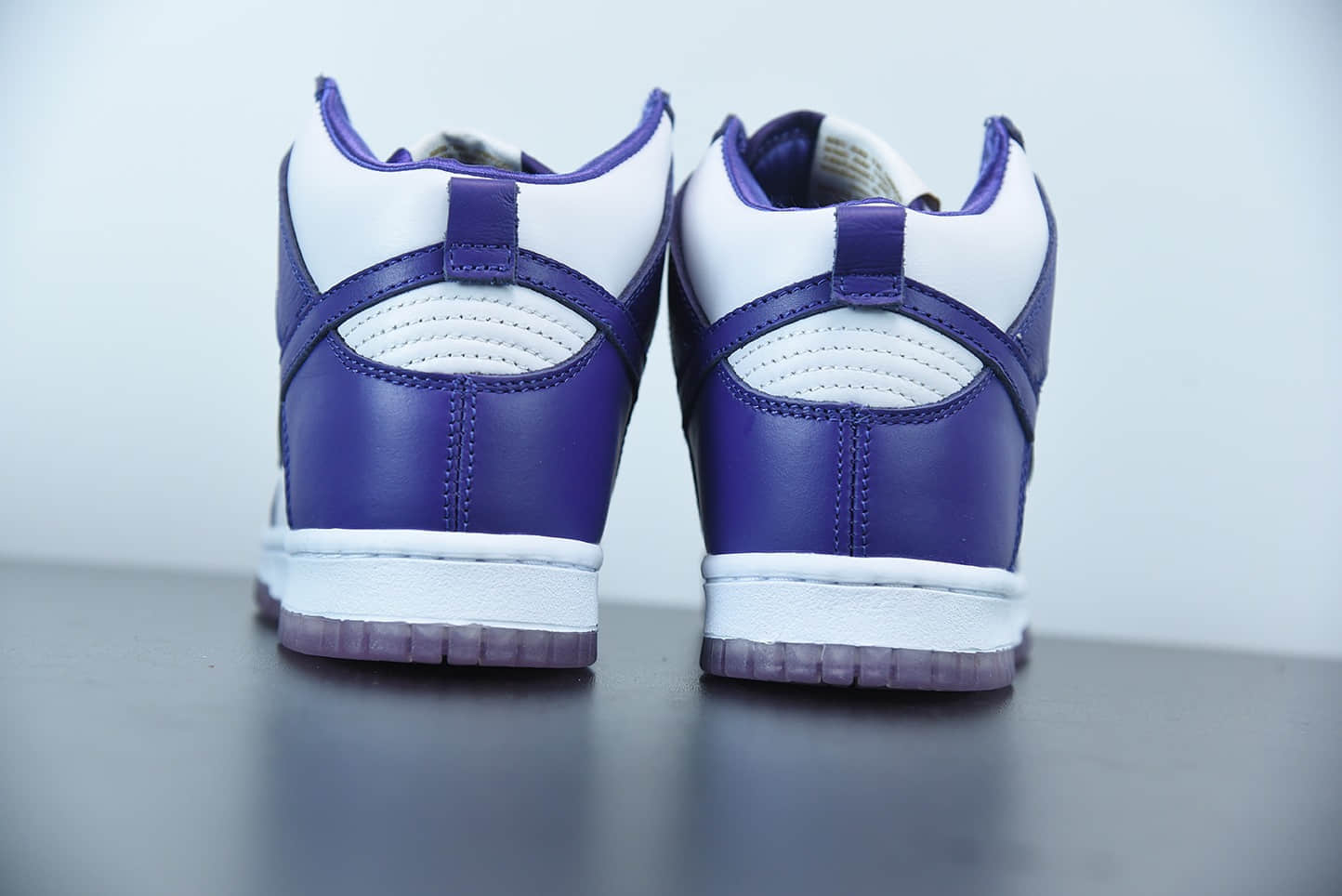 耐克Nike SB Dunk High Varsity Purple 扣篮系列白紫配色复古高帮休闲运动滑板鞋纯原版本 货号：DC5382-100