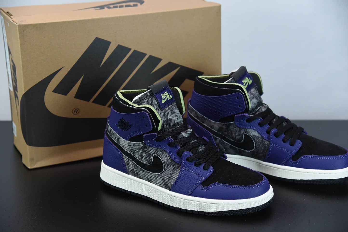 乔丹Air Jordan 1 Zoom CMFT “Bayou Boys” “状元锡安水染鳄鱼紫高帮板鞋纯原版本 货号：DC2133-500