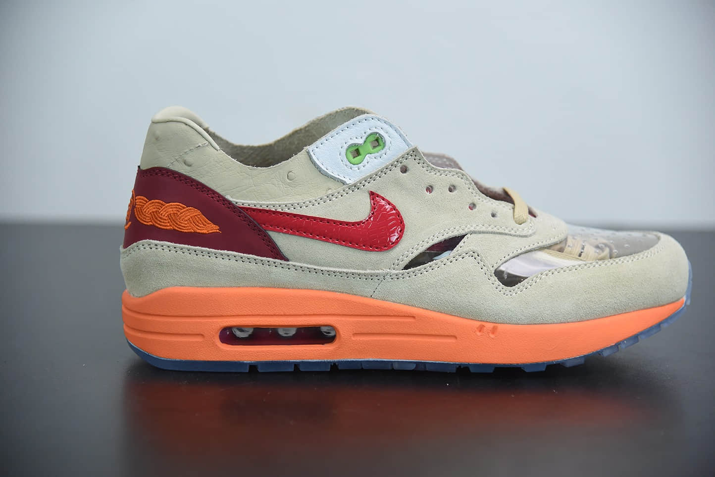 耐克CLOT x Nk Air Max 1 “Kiss of Death”“死亡之吻初代复古气垫百搭休闲运动慢跑鞋纯原版本 货号：DD1870-100