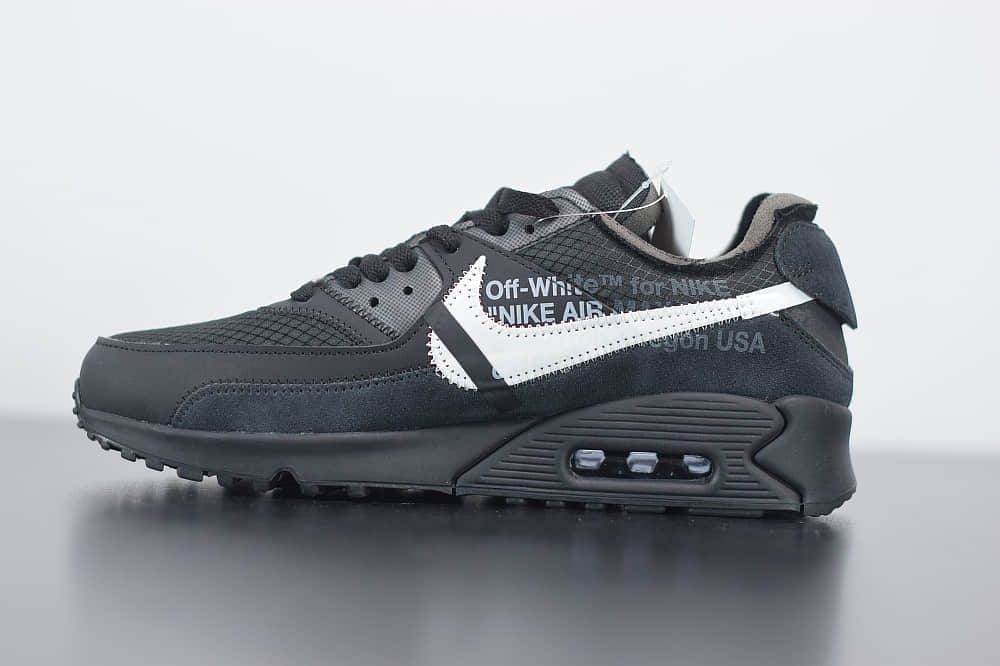 耐克Nike Off -White x Nike Air Max 90黑色OW 耐克联名款限量经典气垫