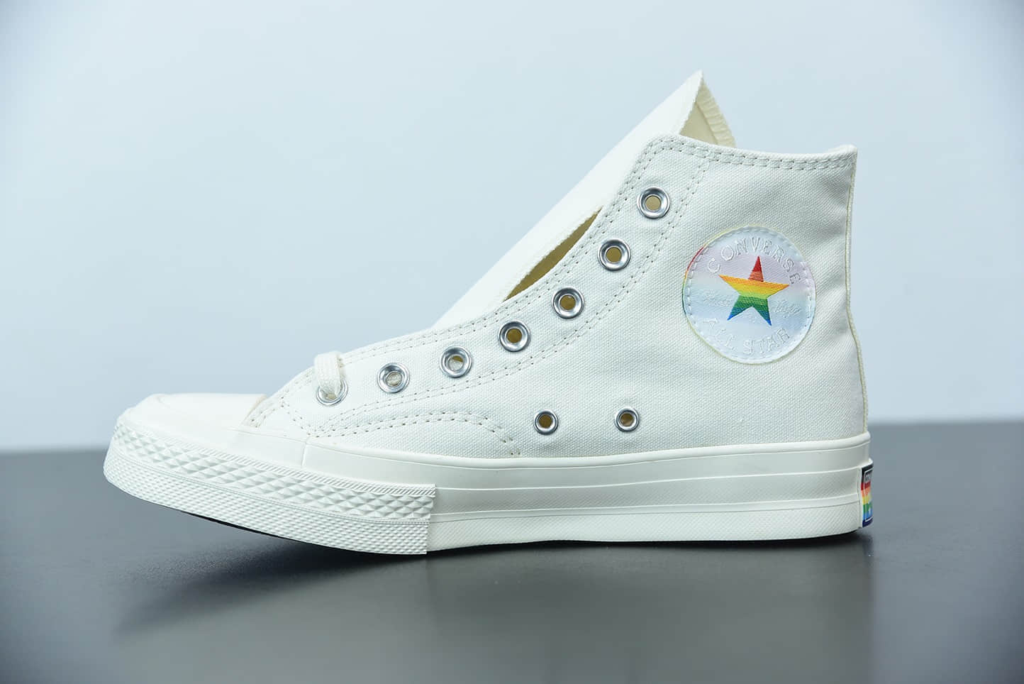 匡威Converse Pride Chuck 70 彩虹色高帮时尚百搭帆布鞋纯原版本 货号：170821C