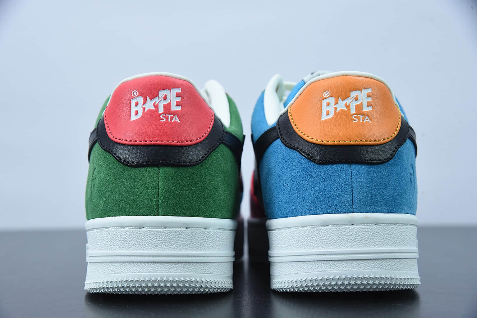 Human Made Bape Sta Sk8 To Nigo 潮流教父Nigo品牌彩虹色猿人头经典滑板百搭休闲运动板鞋纯原版本 货号：1H20191048