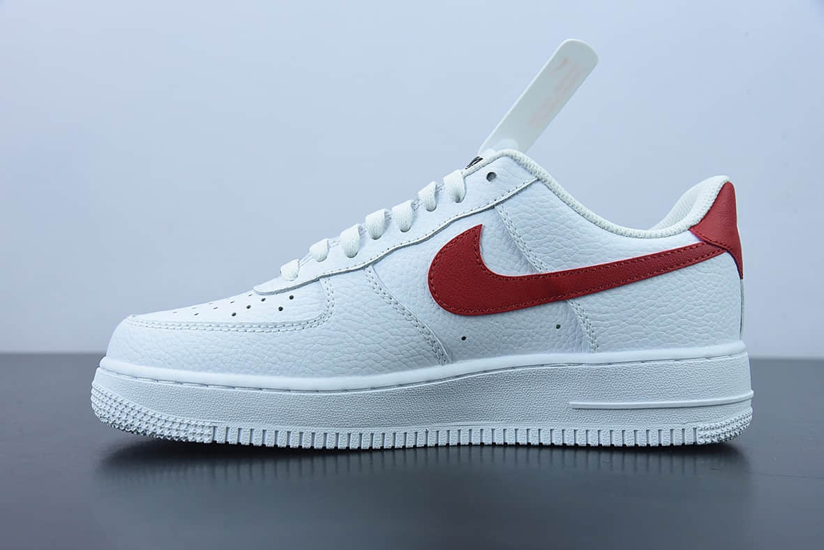 耐克Nike Air Force 1 '07 Low 经典白红空军一号低帮休闲板鞋纯原版本 货号：DN1430-102