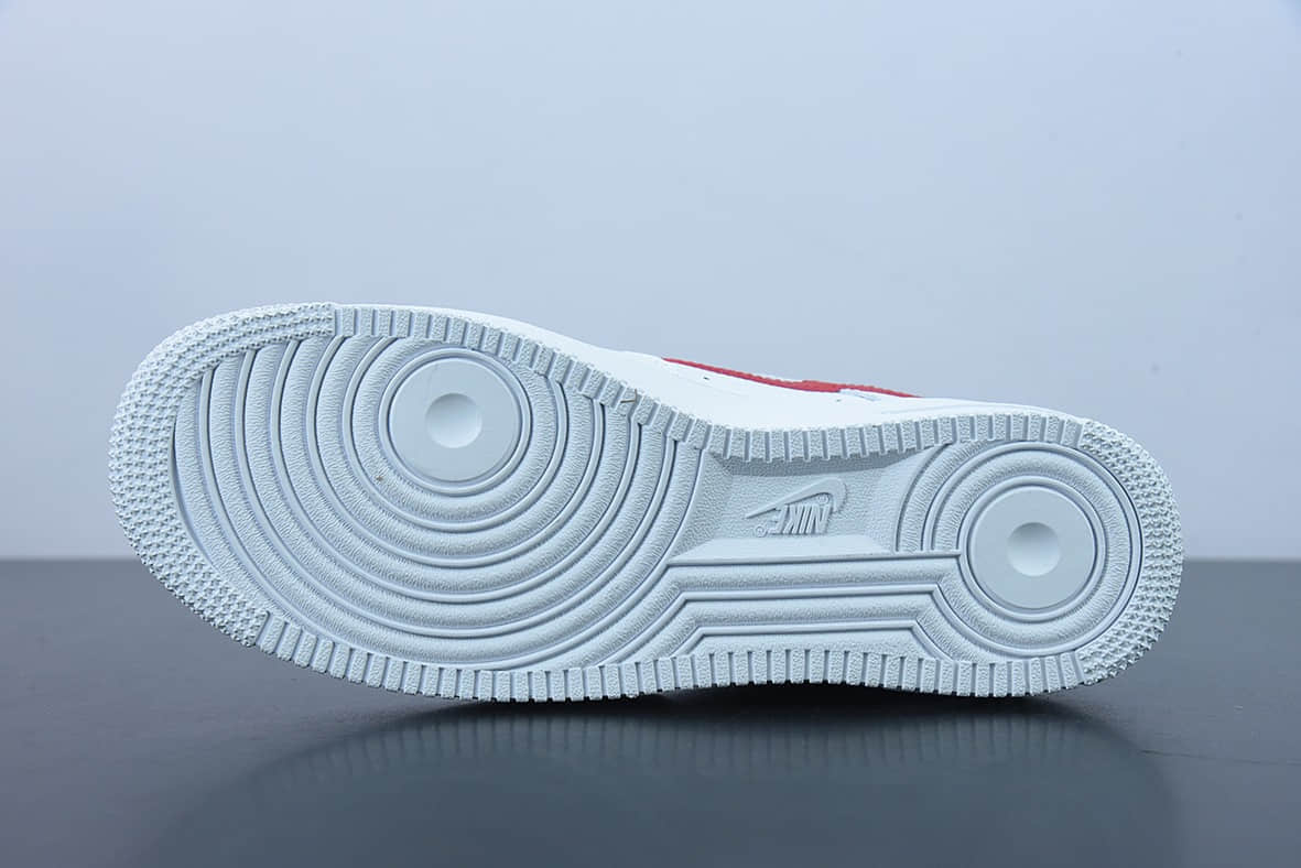 耐克Nike Air Force 1 '07 Low 经典白红空军一号低帮休闲板鞋纯原版本 货号：DN1430-102