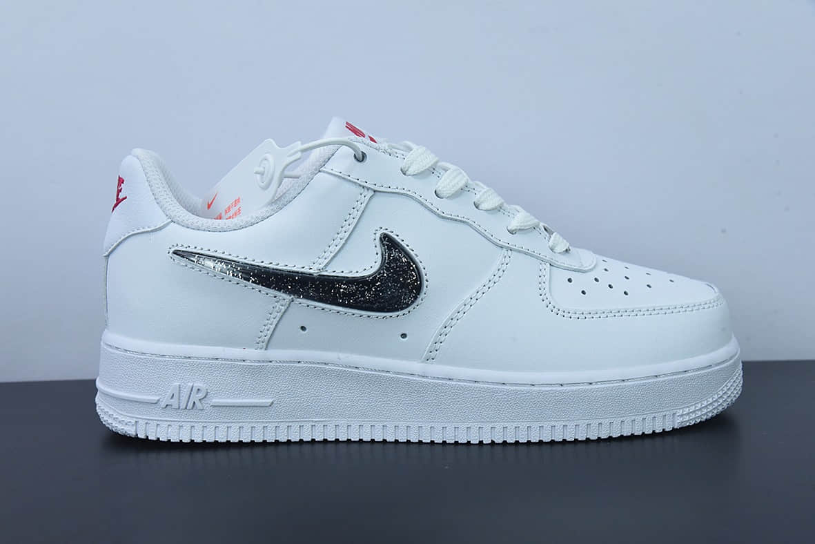 耐克Nike Air Force 1 LV8（GS）白银满天星果冻勾空军一号低帮休闲板鞋纯原版本 货号：DC9651-100