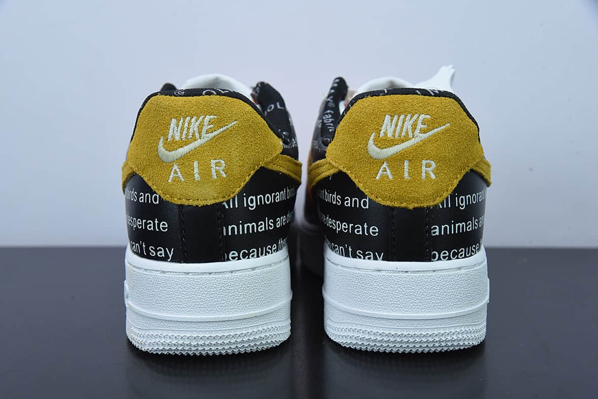 耐克Nike Air Force 1'07 Low 字母橘空军一号低帮休闲板鞋纯原版本 货号：315122-012