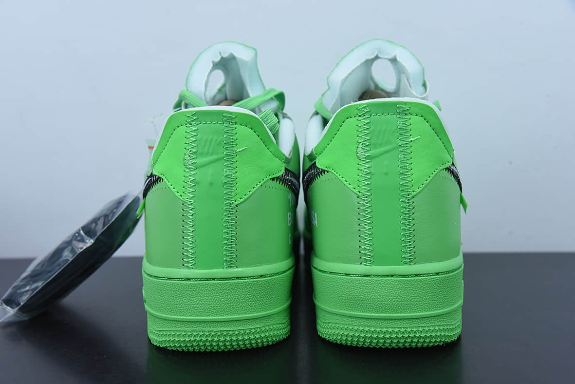 耐克Nike OFF-WHITE X NK Air Force 1  Green  OW联名绿色博物馆空军一号低帮休闲板鞋纯原版本 货号：DX1419-300