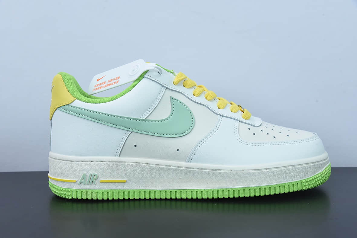 耐克Nike Air Force 1'07 Low 白绿钩空军一号低帮休闲板鞋纯原版本 货号：CW3388-201