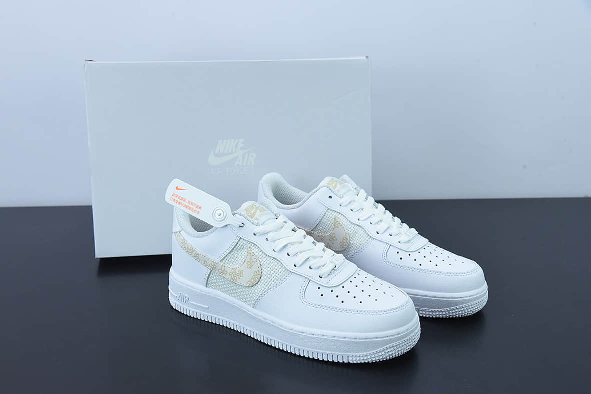 耐克Nike Air Force 1'07 Low 小香风花卉空军一号低帮经典休闲板鞋纯原版本 货号：DO9458-100