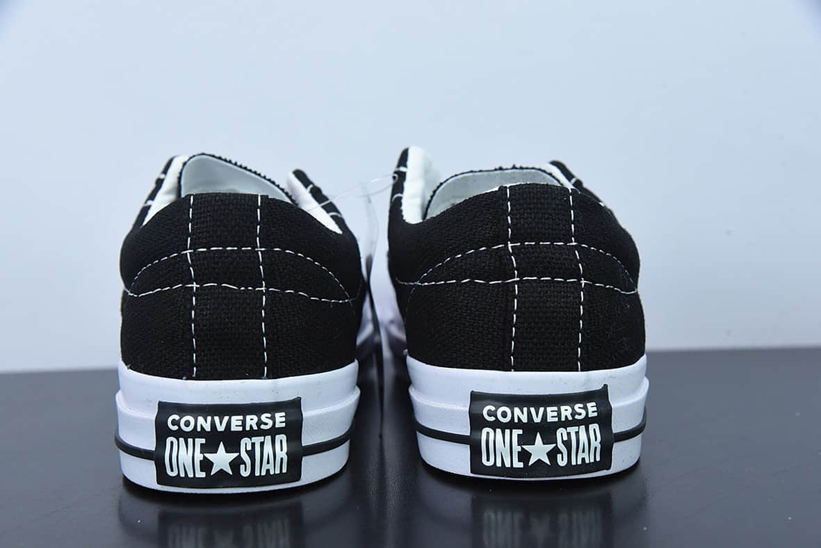 匡威Converse Stussy x Converse Chuck Taylor 斯图西2022全新联名经典黑色一星标低帮休闲板鞋纯原版本 货号：173120C