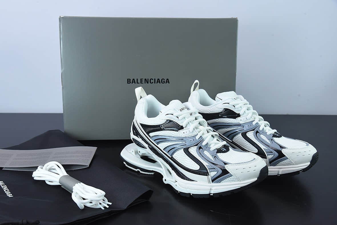 巴黎世家BalenciagaX-Pander 6.0 巴黎世家白黑复古弹簧鞋纯原版本 货号：653870W2RA41291