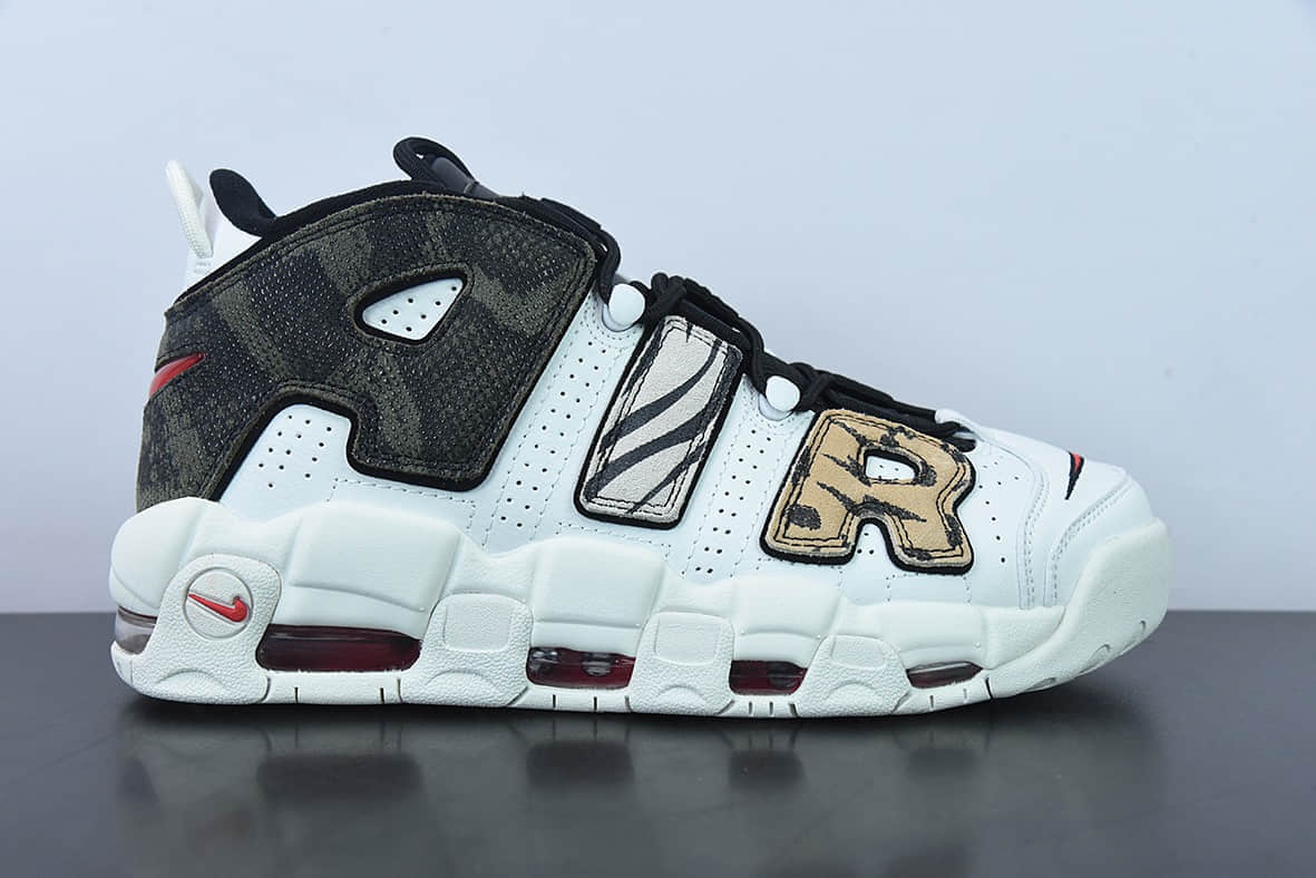 耐克Nike Air More Uptempo GSAnimal皮革白动物园皮蓬一代系列经典高街百搭休闲运动文化篮球鞋纯原版本 货号：DZ4843-100