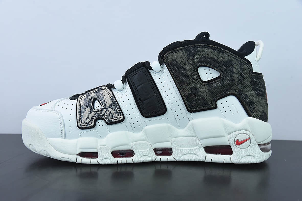 耐克Nike Air More Uptempo GSAnimal皮革白动物园皮蓬一代系列经典高街百搭休闲运动文化篮球鞋纯原版本 货号：DZ4843-100