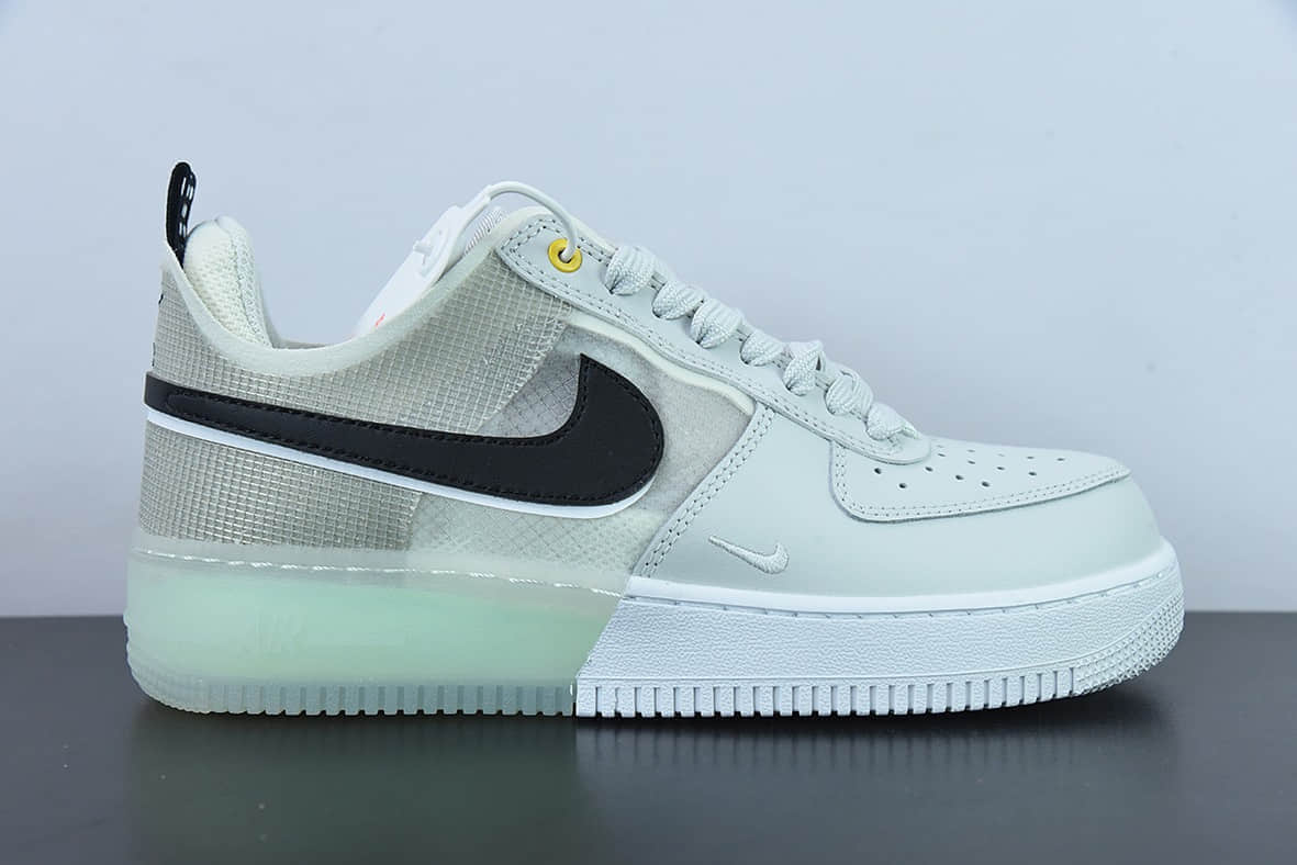 耐克Nike Air Force 1 Low 灰绿双勾解构空军一号低帮运动休闲百搭板鞋纯原版本 货号：DM0573-001