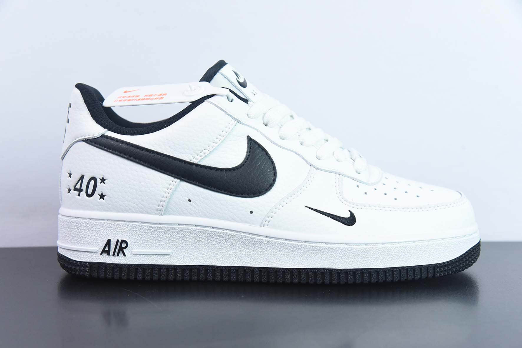 耐克Nike Air Force 1 Low 07 40周年限定黑白空军一号低帮休闲板鞋纯原版本 货号：MN5263-127