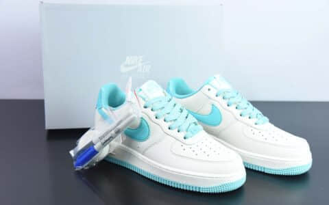 耐克Nike Air Force 1 '07 Low 蒂芙尼白蓝空军一号低帮休闲板鞋纯原版本 货号：TP0096-255