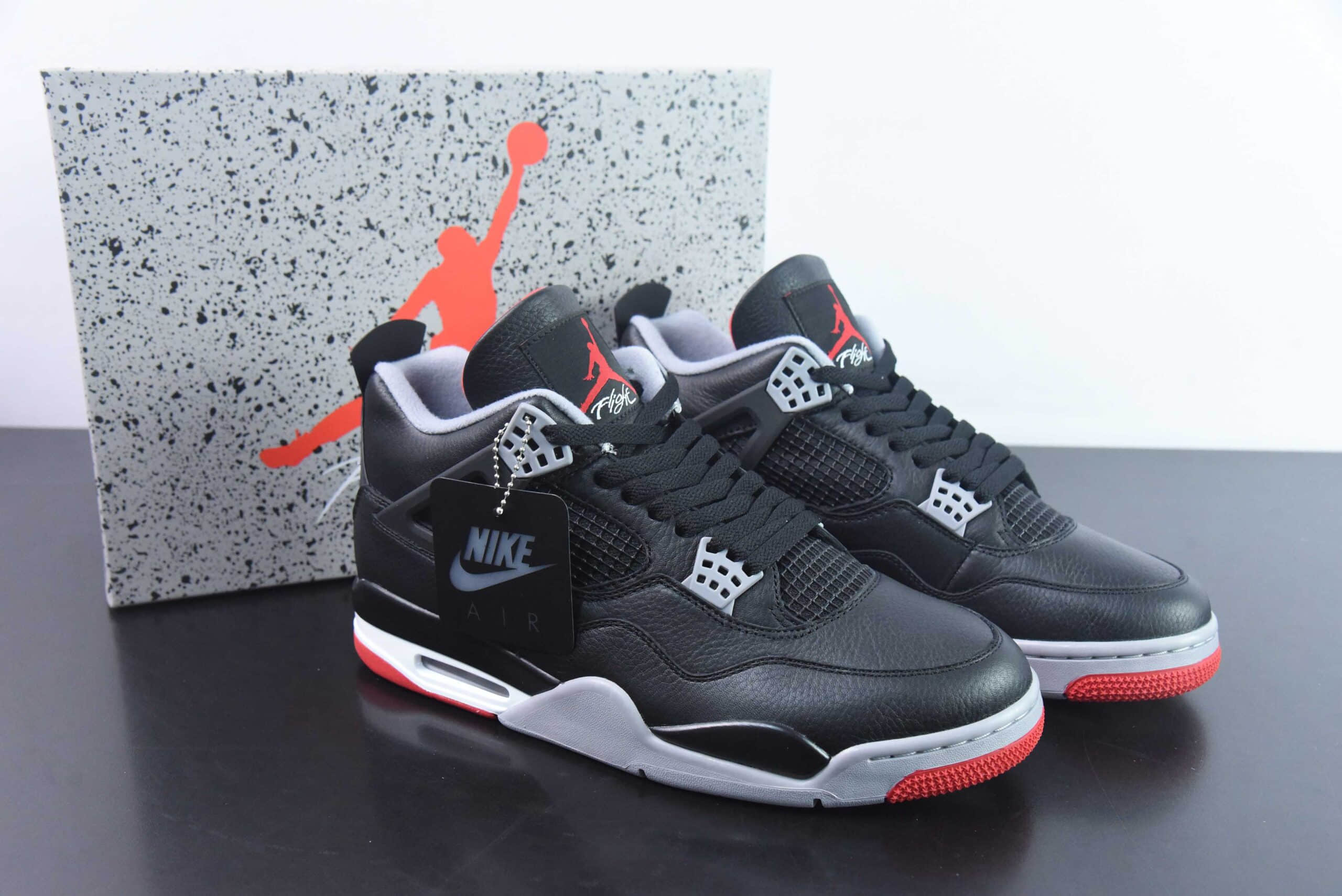 乔丹Air Jordan 4 Retro Bred Reimagined AJ4黑红公牛中帮复古休闲运动文化篮球鞋纯原版本 货号：FV5029-006