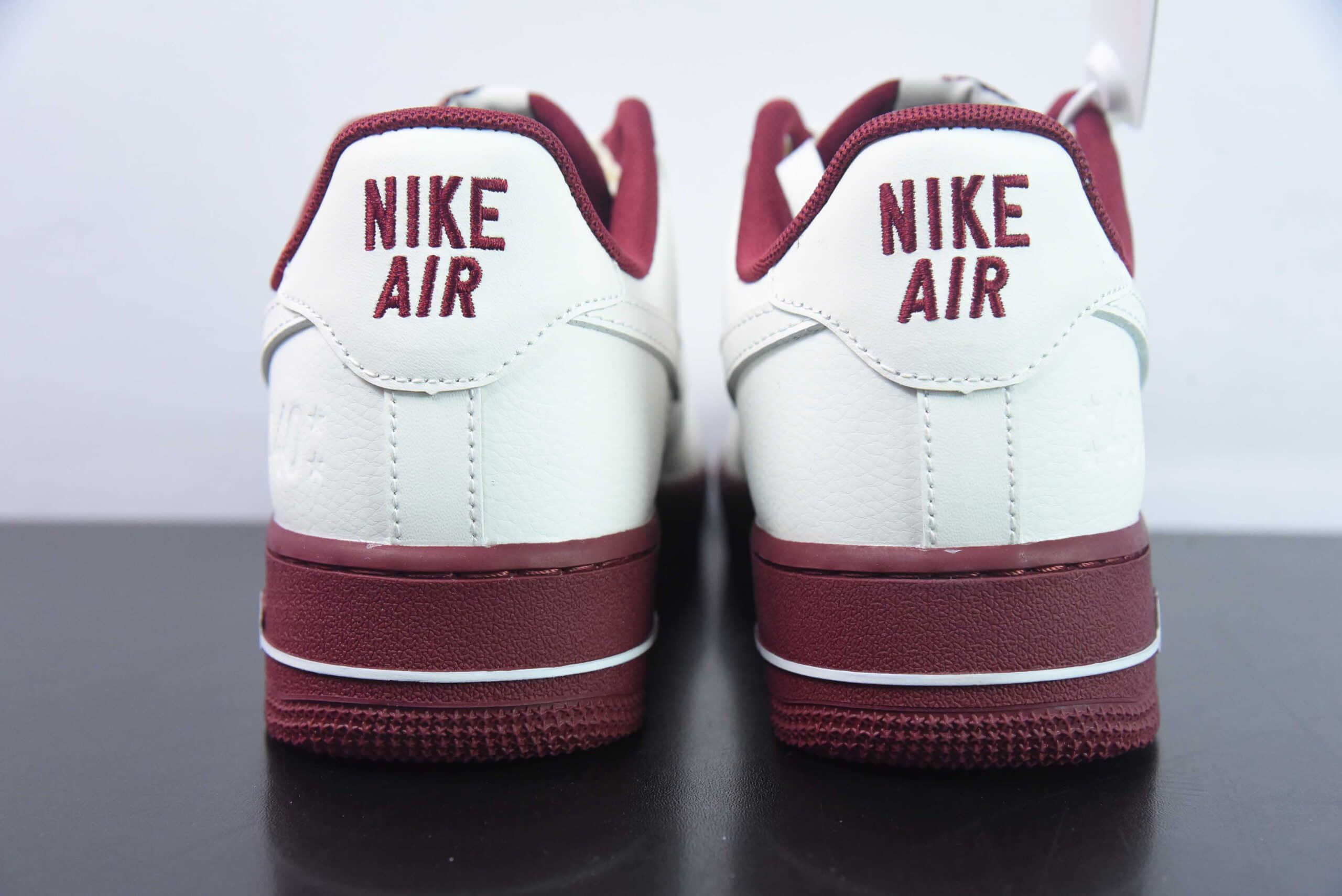 耐克Nike Air Force 1 Low 40周年米白红空军一号低帮休闲板鞋纯原版本 货号：DQ7582-100