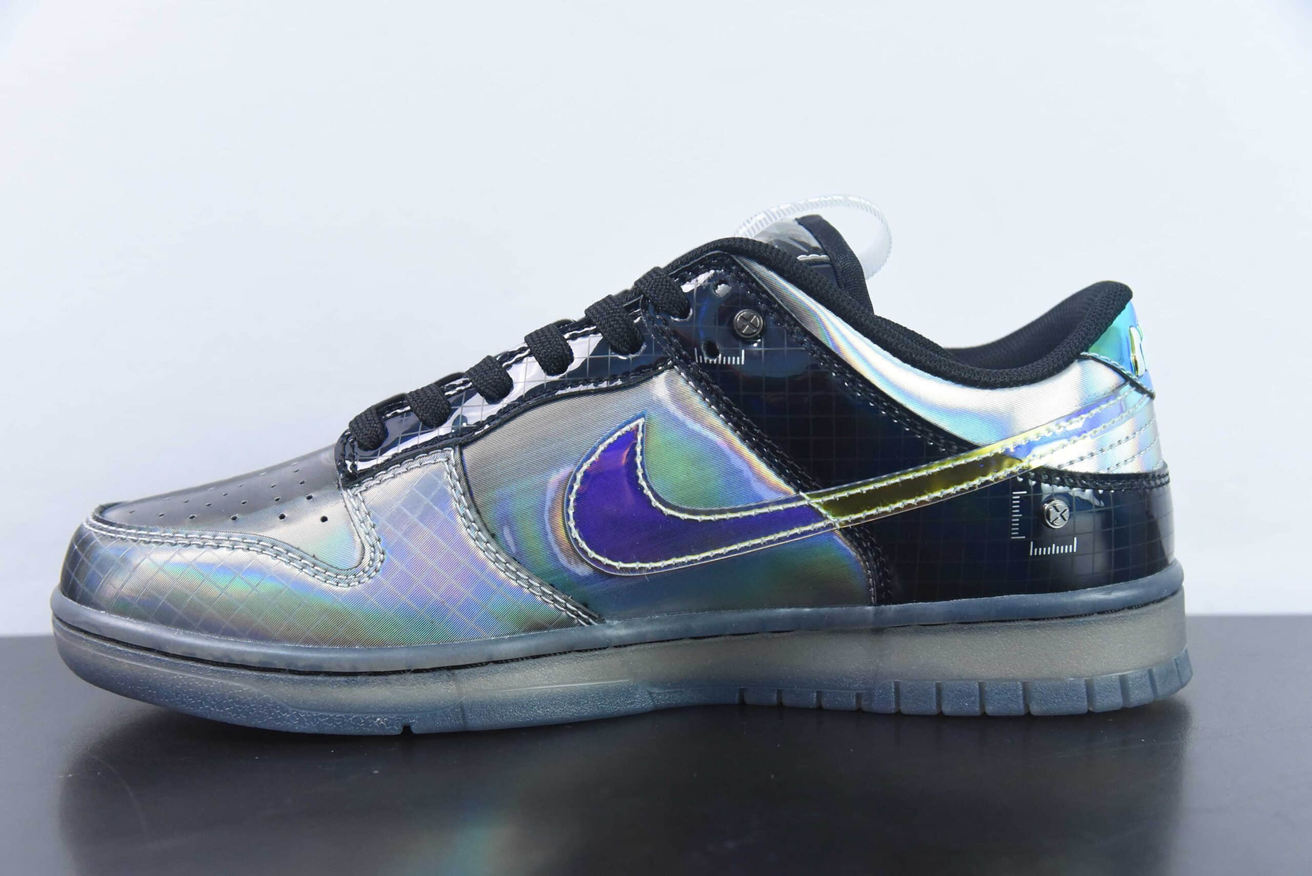 耐克Nike Dunk Low Hyperflat 黑灰黄镭射渐变 SB低帮休闲板鞋纯原版本 货号：FV3617-001