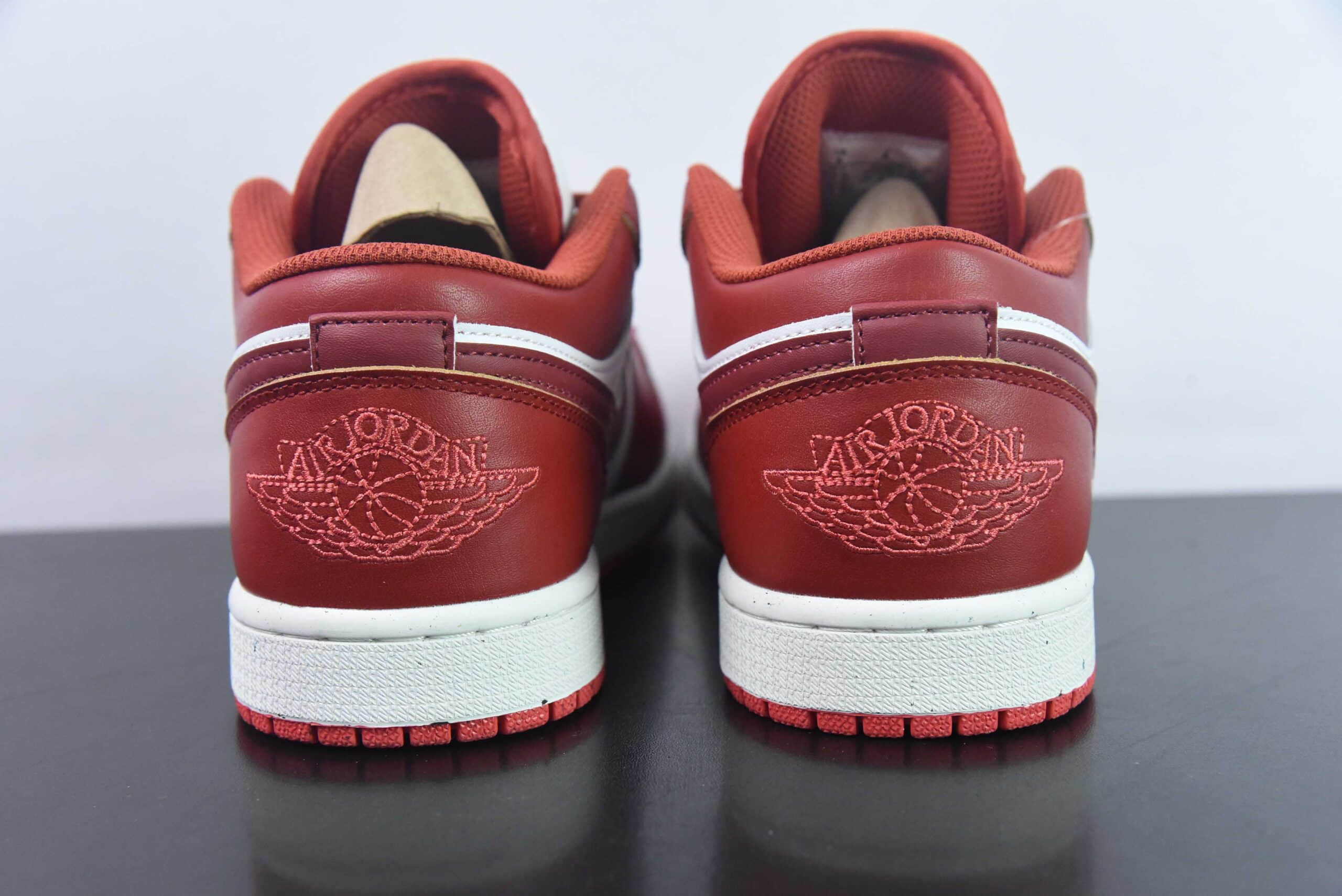 乔丹Air Jordan 1 Low AJ1白红脚趾沙丘红低帮休闲板鞋纯原版本 货号：FJ3459-160