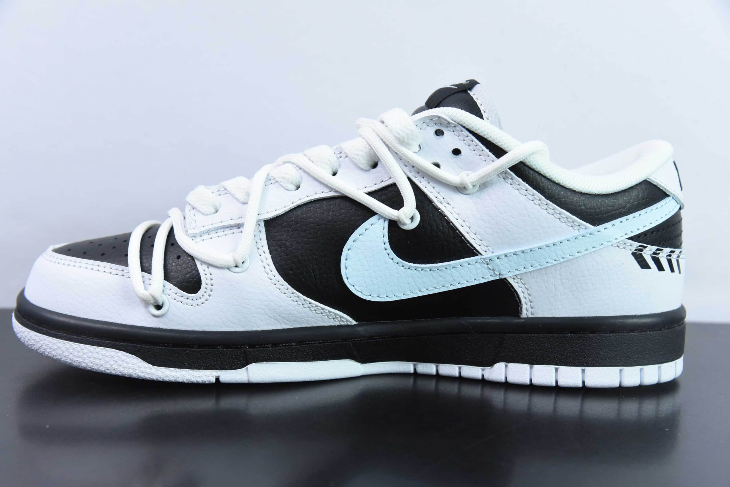 耐克Nike Dunk Low Reverse Panda 极速赛车黑白熊猫涂鸦撞色SB绑带低帮休闲板鞋纯原版本 货号：FD9064-011