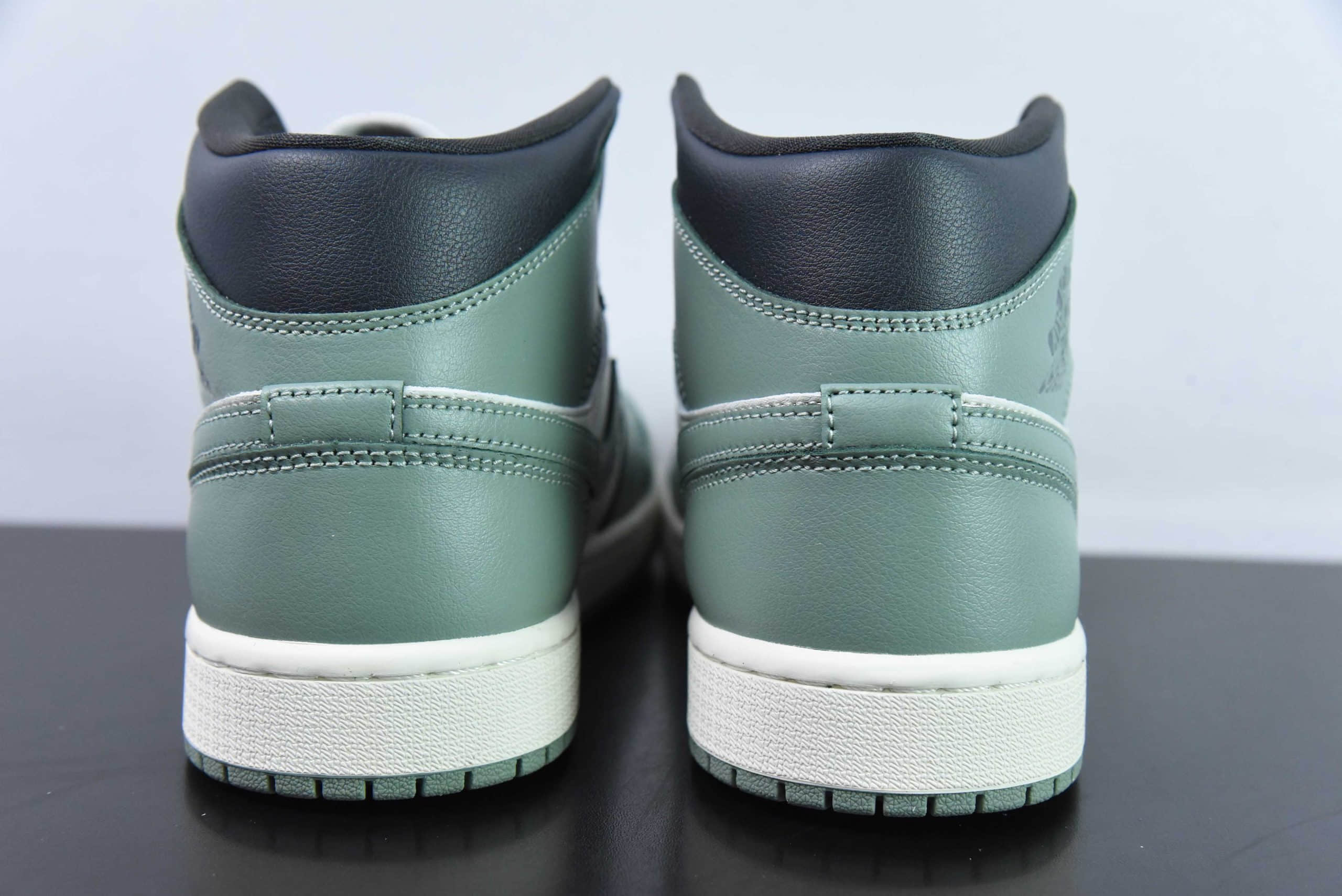 乔丹Air Jordan 1 Mid Jade SmokeAJ1中帮白绿复古休闲篮球鞋纯原版本 货号：BQ6472-130 