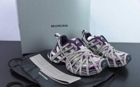 巴黎世家BALENCIAGA 3XL Sneakers 3+巴黎世家十代3XL深紫木乃伊复古老爹鞋纯原版本 货号：734731W3XL51269