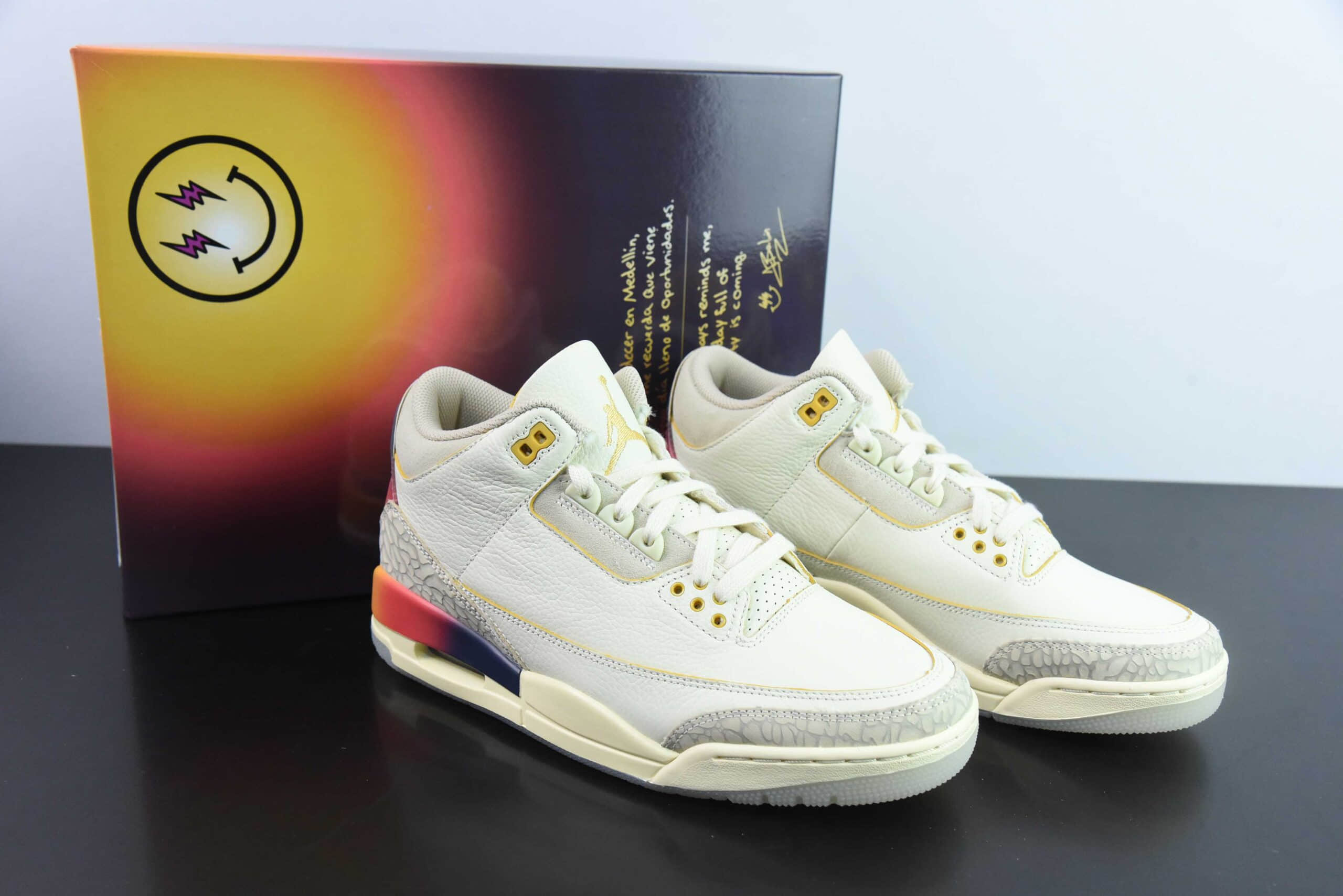 乔丹Air Jordan 3 Retro AJ3彩虹渐变男子复古文化篮球鞋纯原版本 货号：FN0344-901