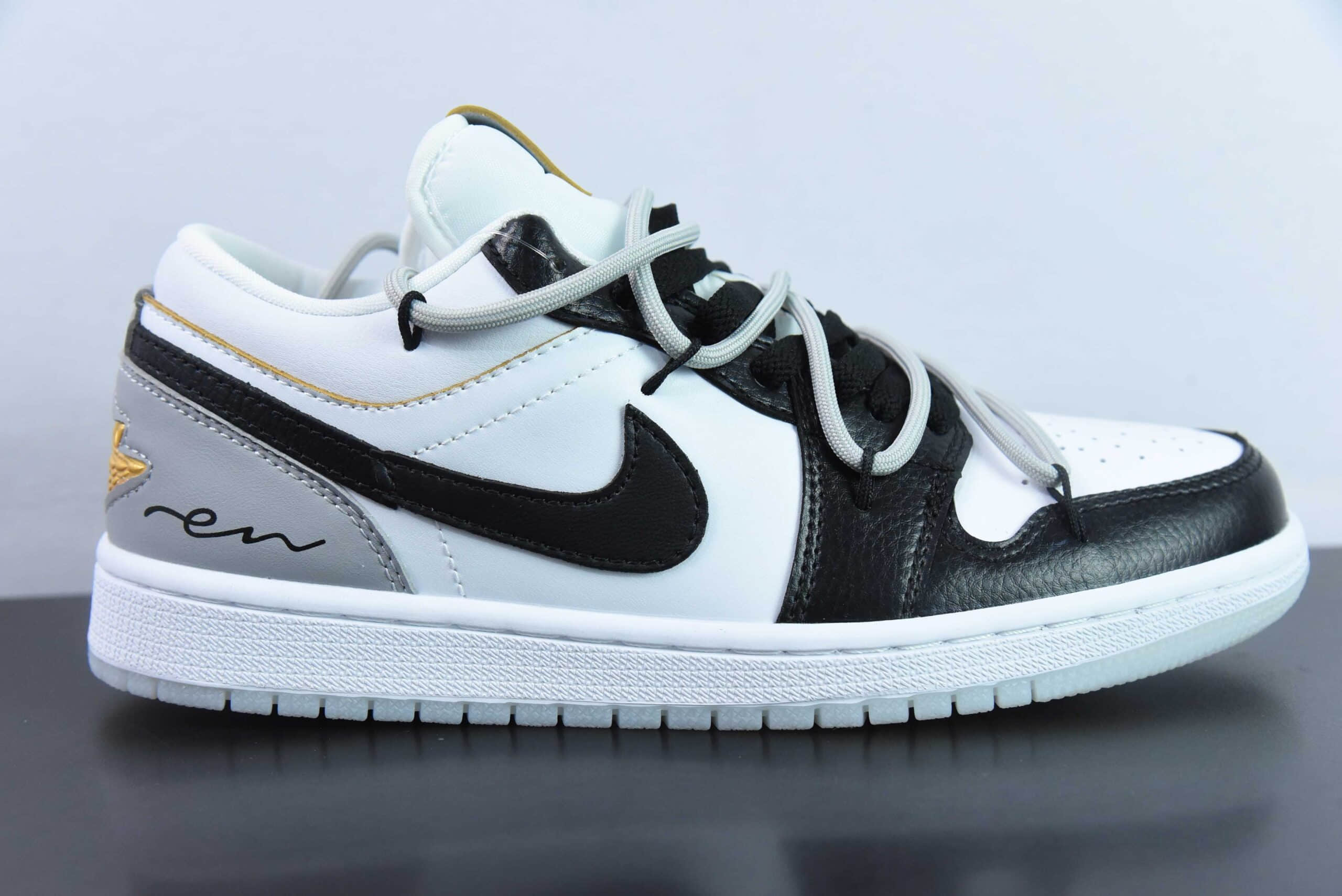 乔丹Air Jordan 1 Low 手绘绑绳解构低帮AJ1低帮休闲板鞋纯原版本 货号：FN8901-164