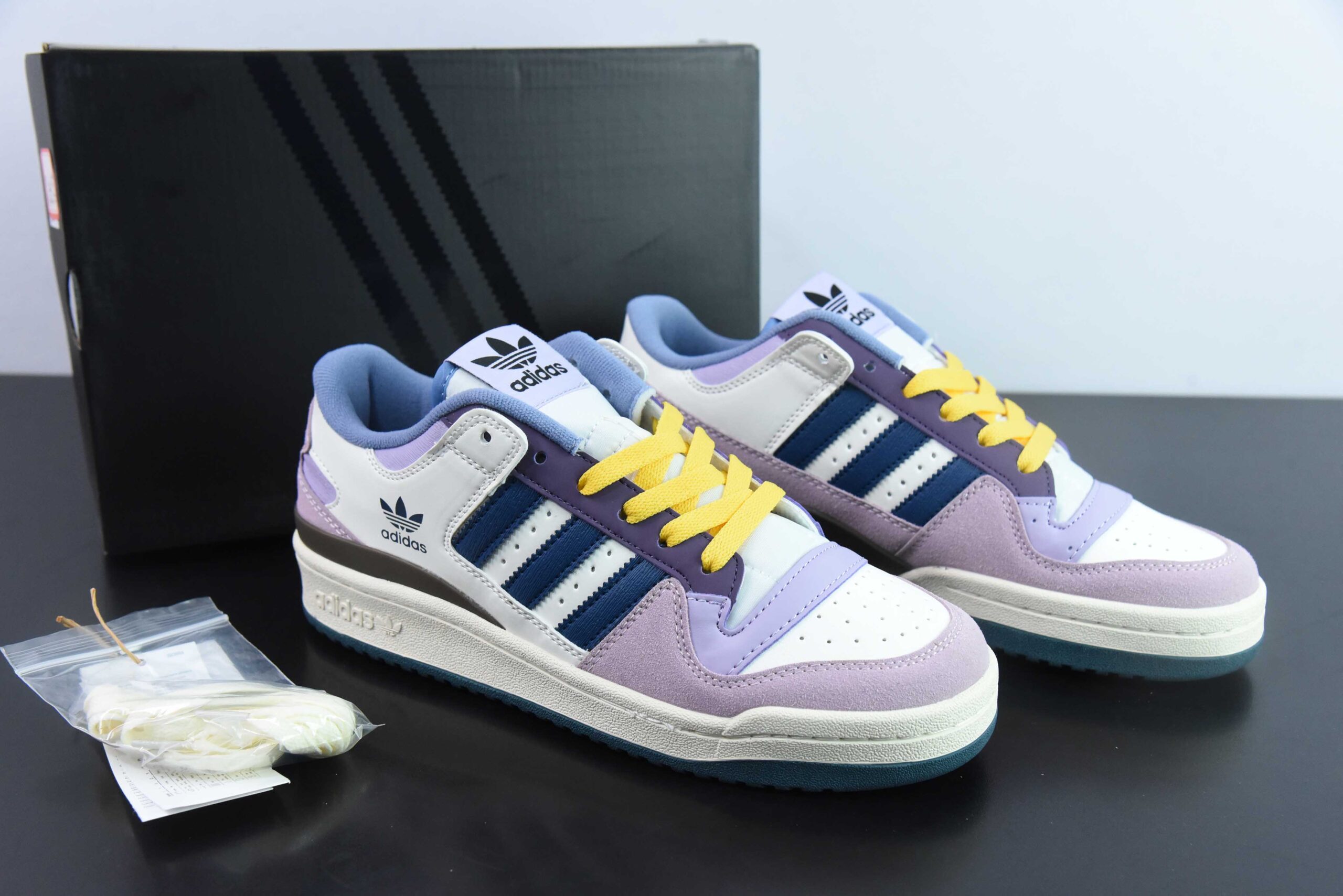 阿迪达斯 Adidas Forum Low葡萄紫色低帮复古休闲板鞋纯原版本 货号：ID6266 