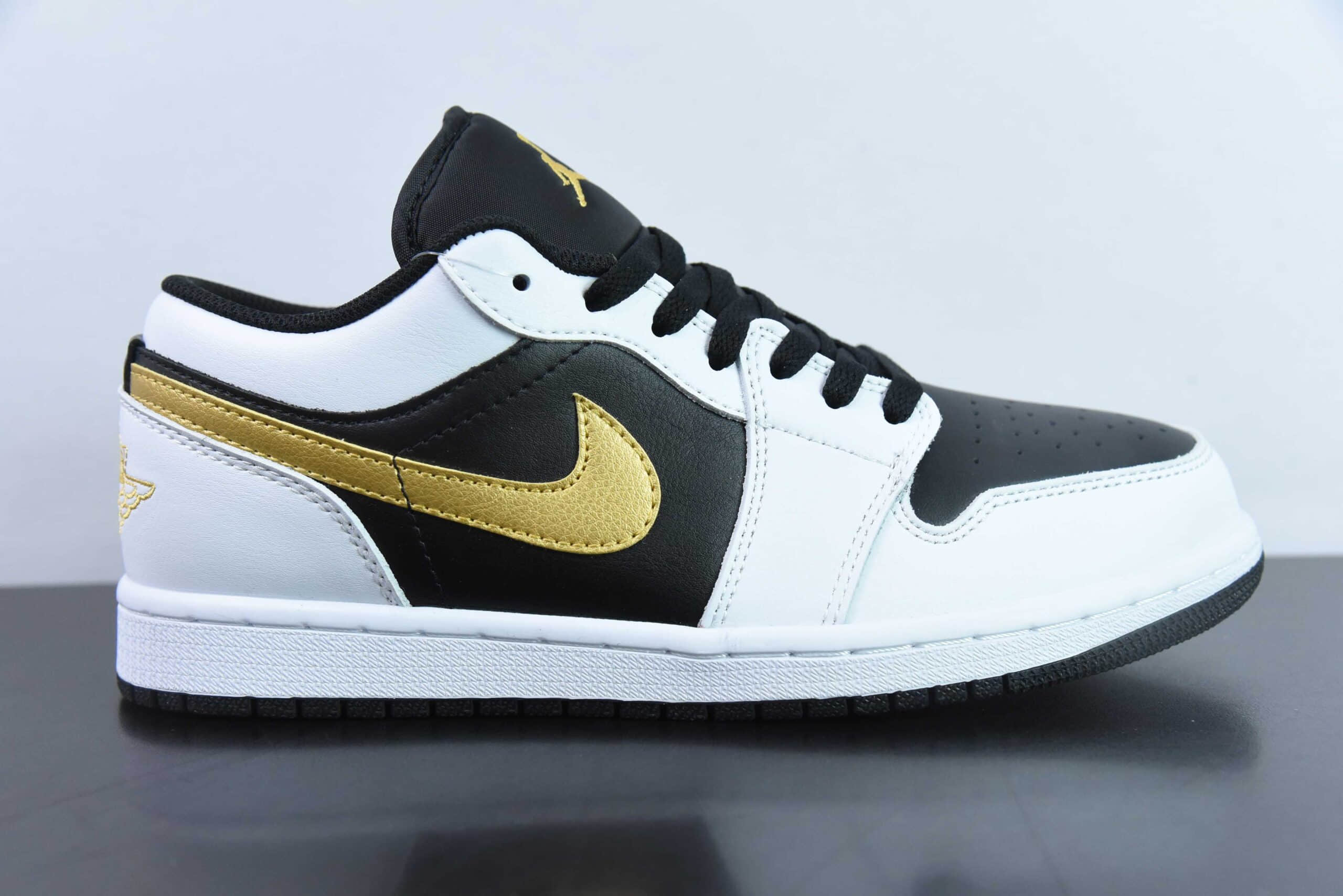 乔丹Air Jordan 1 Low AJ1黑白金勾低帮文化篮球鞋纯原版本 货号：553558-172 