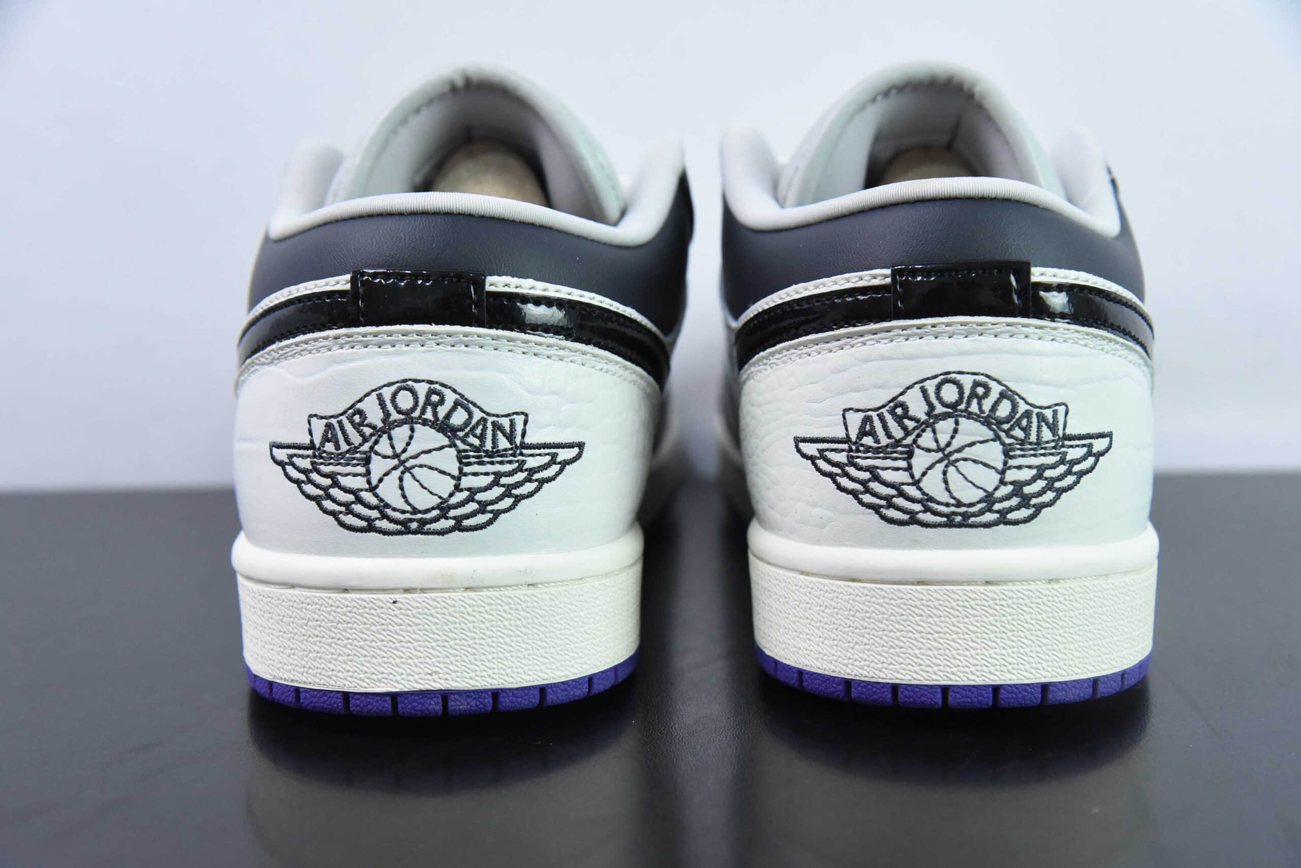 乔丹Air Jordan 1 Low Purple AJ1白黑紫低帮文化休闲板鞋纯原版本 货号：HF5759-101