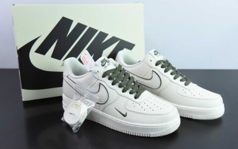 耐克Nike Air Force 1 '07 Low 米白绿空军一号低帮百搭休闲运动板鞋纯原版本 货号：MJ0319-022