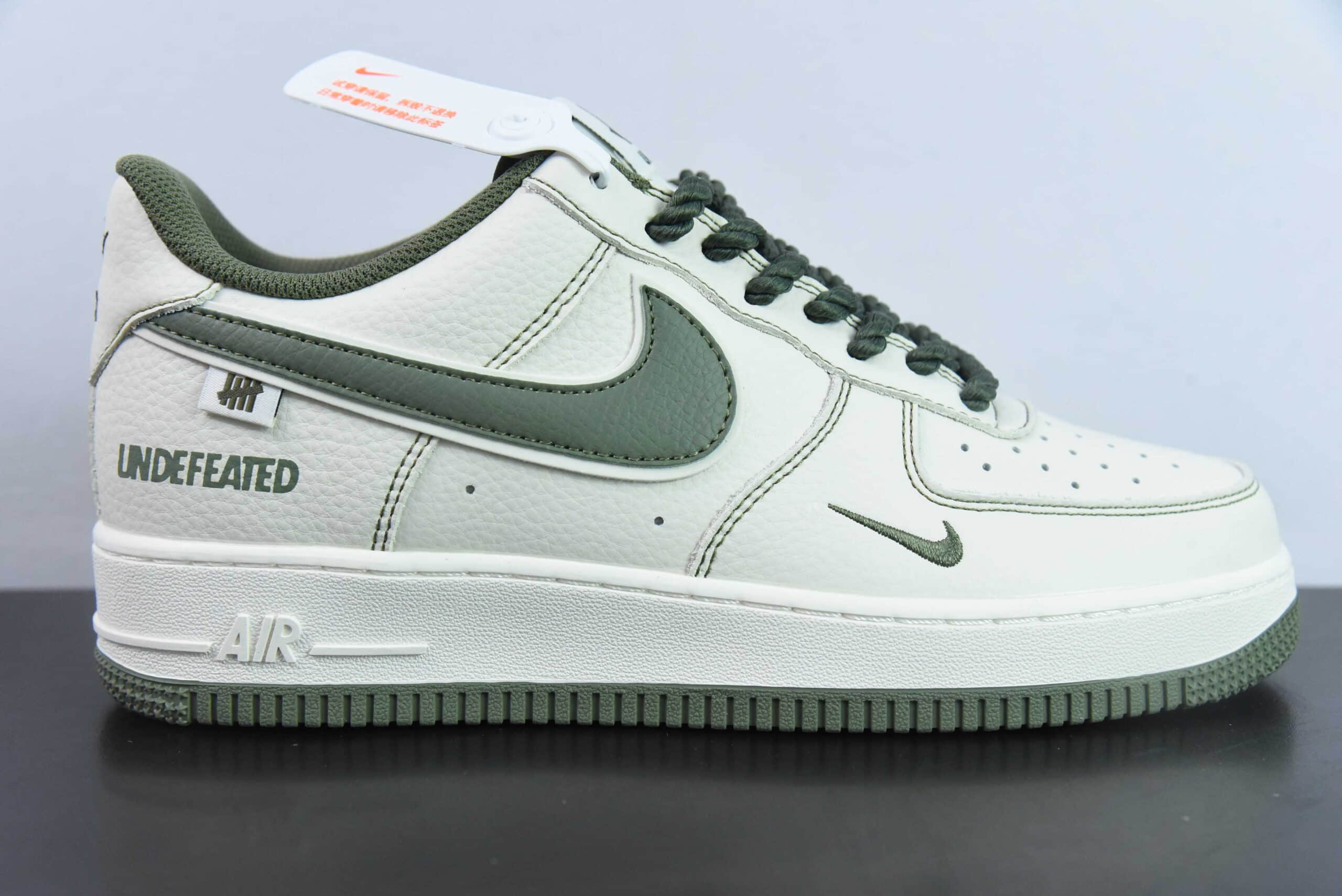 耐克Nike Undefeated x Nk Air Force 1'07 Low 军绿麻绳空军一号低帮休闲板鞋纯原版本 货号：UT2023-202