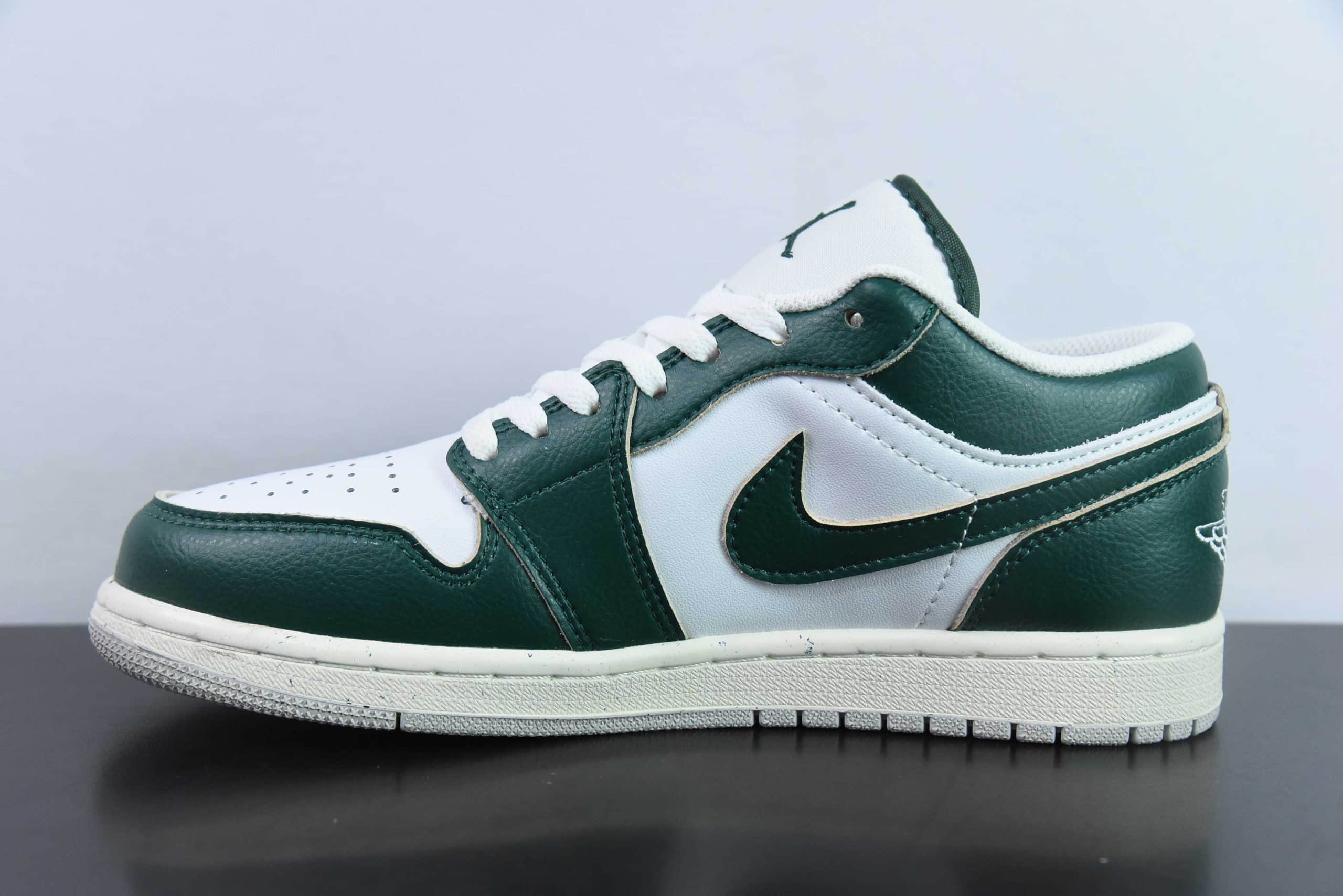 乔丹Air Jordan 1 Retro Low AJ1复古帆白绿低帮文化休闲板鞋纯原版本 货号：FQ7687-300