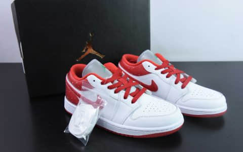 乔丹Air Jordan 1 Low AJ1 乔1白红色低帮文化休闲板鞋纯原版本 货号：FQ1935-018