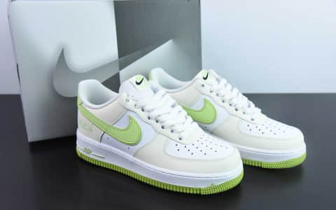 耐克Nike Air Force 1'07 Low 气泡水母白绿空军一号绑带低帮休闲板鞋纯原版本 货号：YY2024-315