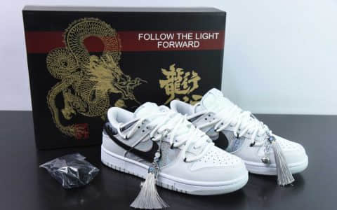 耐克Nike Dunk Low CNY龙年限定白灰SB低帮休闲滑板鞋纯原版本 货号：DV0831-101