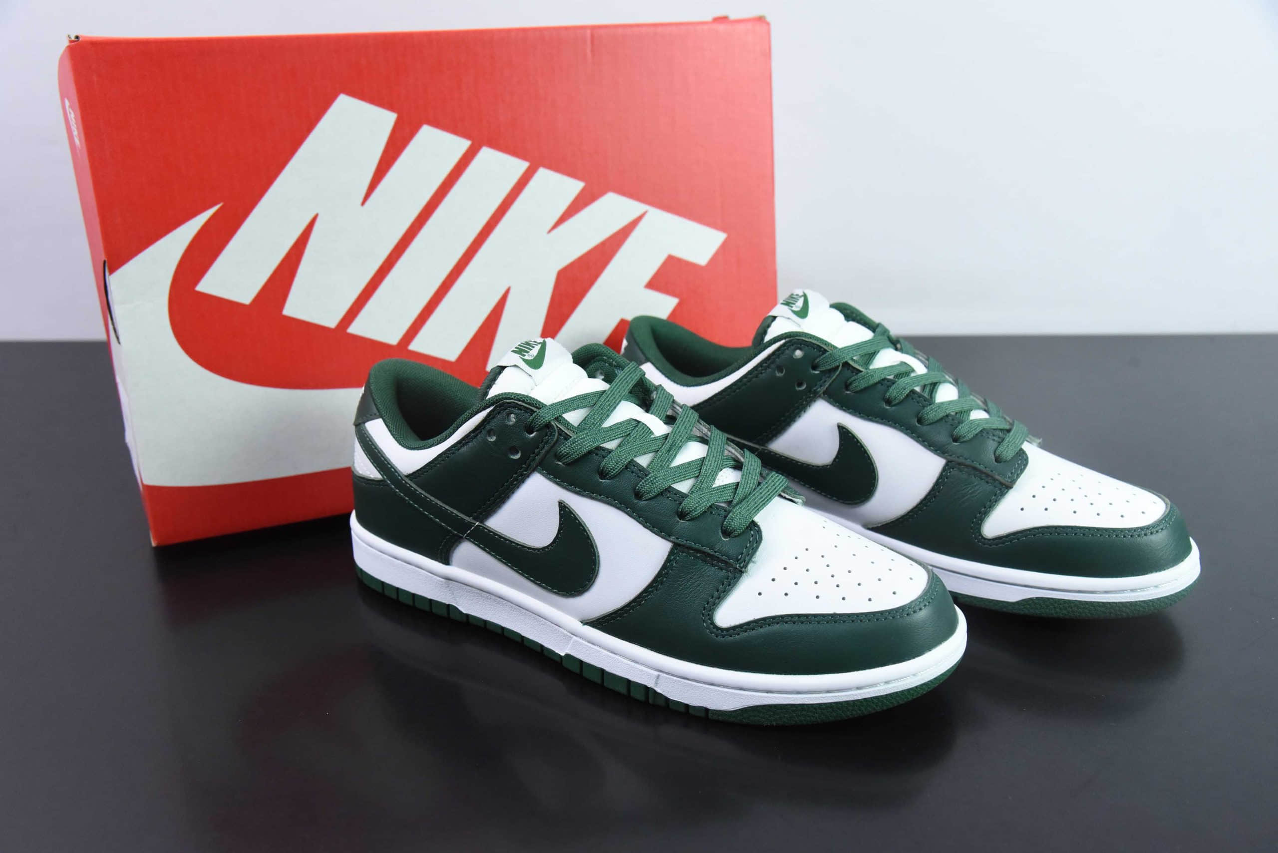 耐克Nike SB Low retro Varsity Green”白绿SB低帮休闲滑板鞋纯原版本 货号：DD1391-101