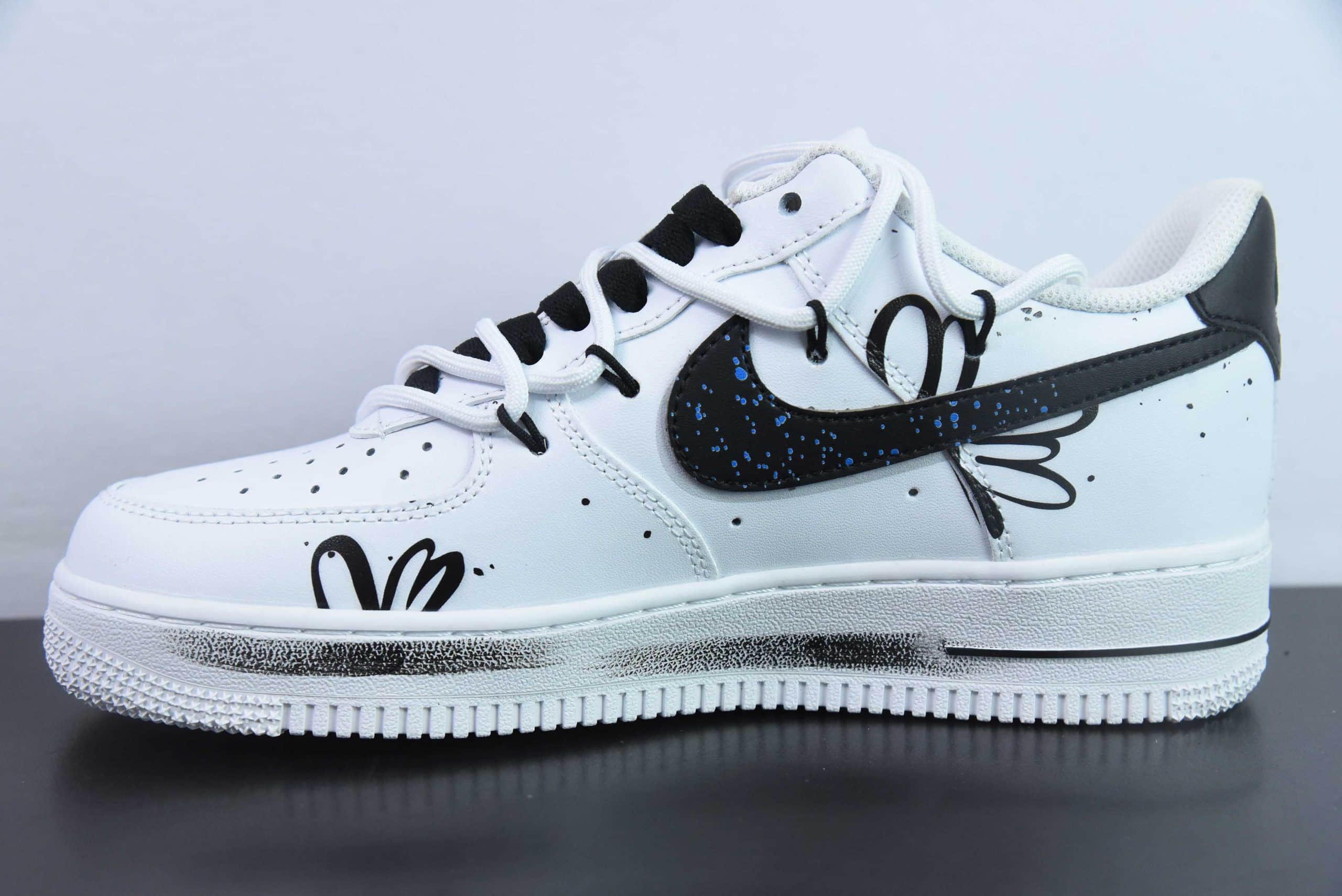 耐克Nike Air Force 1 Low’07 小皱菊喷绘空军一号绑带低帮休闲板鞋纯原版本 货号：ZH0316-025