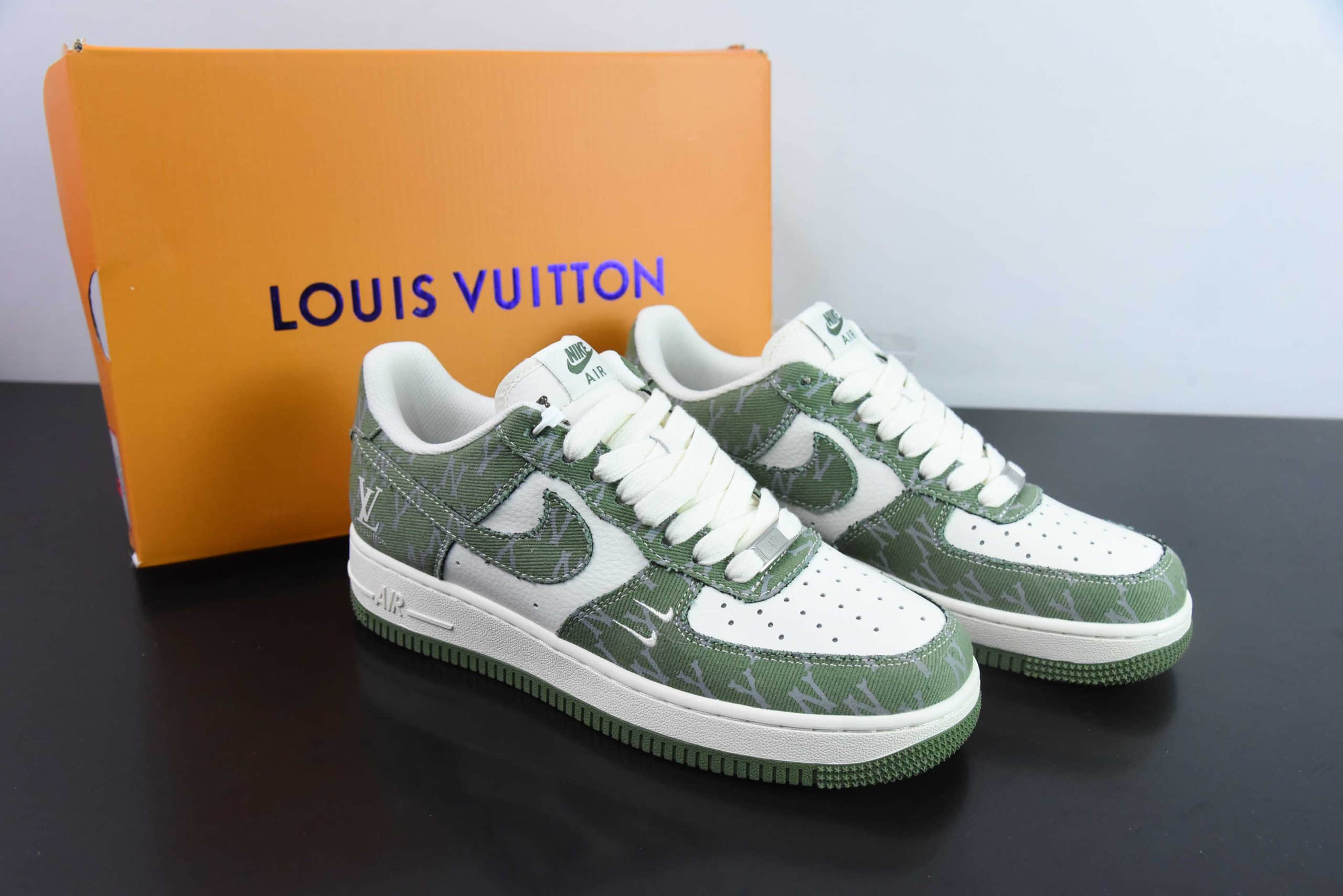 耐克NIke Air Force 1 '07 Low “LV联名荷叶绿”空军一号低帮运动休闲鞋纯原版本 货号：HD1968-029 