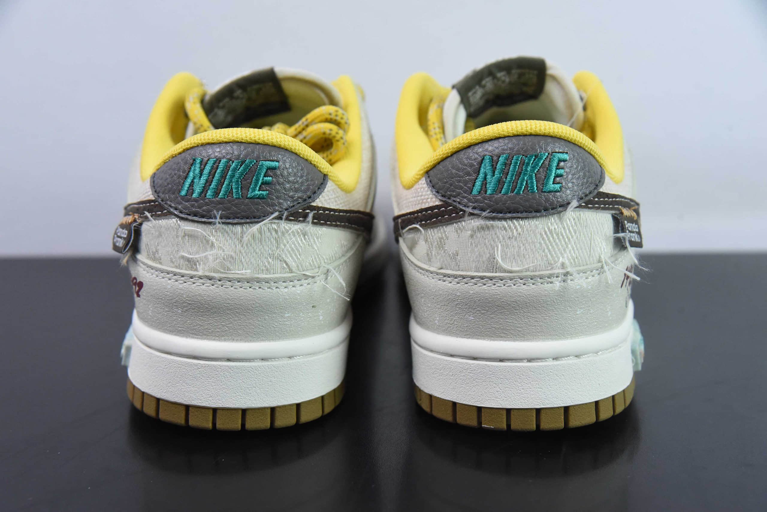 耐克Nike SB Dunk Low 熊猫恶作剧航海时代风帆黄棕SB低帮休闲滑板鞋纯原版本 货号：FV3629-371