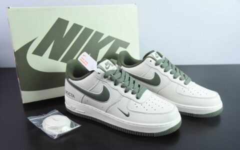 耐克Nike NOCTA x Air Force 1 Low 米白墨绿空军一号低帮休闲板鞋纯原版本 货号：N00224-027