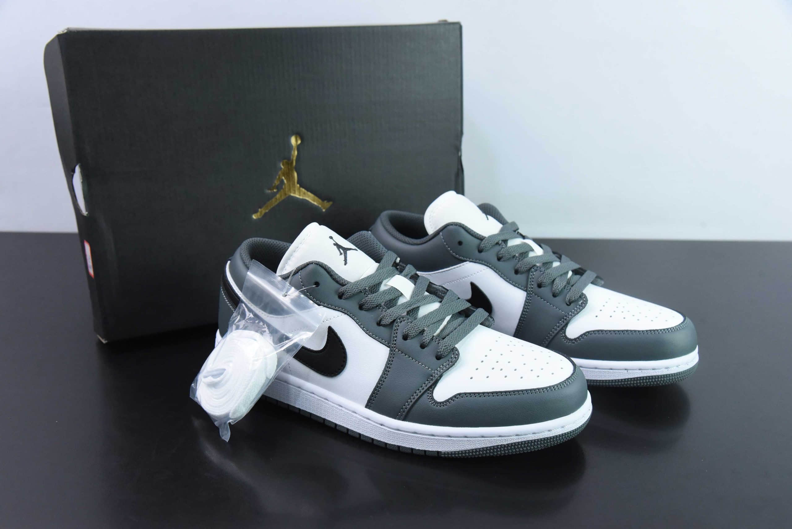 乔丹Air Jordan 1 Low AJ1黑灰低帮文化篮球鞋纯原版本 货号：553560-152 