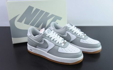 耐克NIke Air Force 1 ‘07 Low 灰白生胶空军一号低帮休闲板鞋纯原版本 货号：AW2296-001