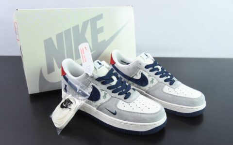 耐克Nike Air Force 1 Low 07 x Bearbrick暴力熊联名白蓝红空军一号低帮休闲滑板鞋纯原版本 货号：SJ9188-001