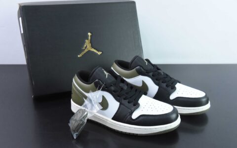 乔丹Air Jordan 1 Low Method of Make AJ1 乔1黑白绿低帮文化休闲运动板鞋纯原版本 货号：553558-092